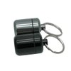 2 Packs Alumium Pill Container Keychain Pocket Coin Stashes Metal Medication Pill Holder Travel Pill Box (Gray and Black)