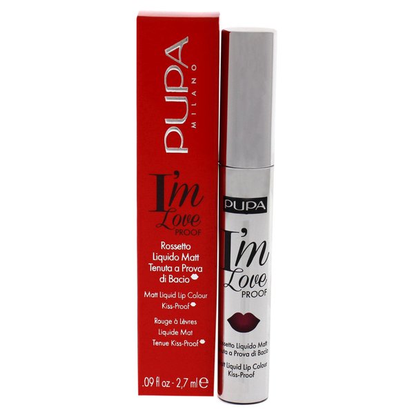 Pupa Milano I Am Love Proof Matt Liquid Lip Color - Gives Super-Intense Colour - Offers A Matte, Velvety Effect - Ultra-Comfortable Texture Adheres Perfectly To Lips - 007 Bright Fuchsia - 0.09 OZ