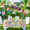 30 Pieces Happy Birthday Swirls Decorations Gnomes Birthday Hanging Swirl Gnomes Hanging Swirls Ceiling Birthday Hanging Swirls Streamers for Birthday Party Decorations Supplies Ornaments, 10 Patterns
