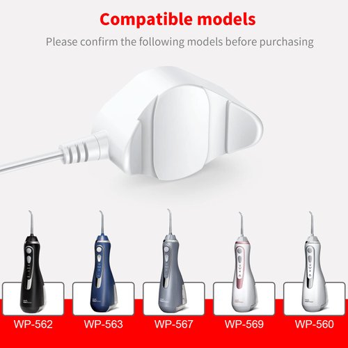 MEROM Water Pik WP560 Magnetic Charger Replacement Compatible with Waterpik WP560 WP562 WP563 WP567 WP569 WP-580 WP-582 WP-583 Cordless Advanced Water Flosser Magnet Charging Cord Battery Charger