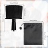 3Pcs Black Neck Dust Brush with Storage bag,Matte Handle Soft Bristled Hair Brush with Bullet Brush & Hair Dye Brush Barber Duster Suitable for Barber Store Hair Salon Essential tools