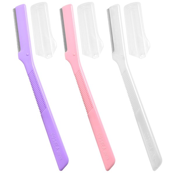 Seki Japan Face Beauty Trimmer, Women's Facial Razor, Disposable Facial Hair Removal Groomer, with Safety Cover 3 Pieces