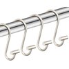 Nickel Shower Curtain Hooks, Rust Proof Shower Curtain Rings for Bathroom, Silver Metal Decorative Shower Curtain Hooks Hangers for Shower Curtain Rod, Set of 12 T-Bar Design