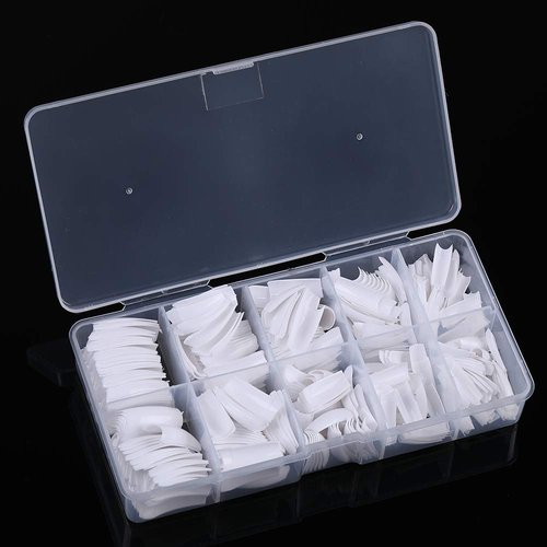Yimart® French False Nail Tips French Nail Art Tips 500pcs White French Acrylic Style Artificial False Nails Tips With Box (White)
