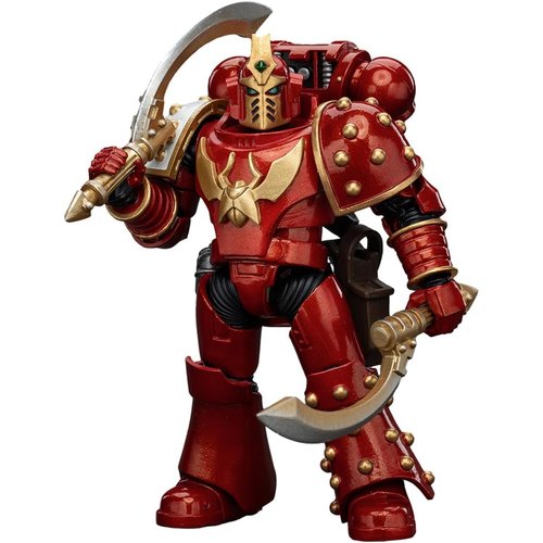 JOYTOY 1/18 Action Figure Warhammer 30K The Horus Heresy Thousand Sons Khenetai Occult Cabal Khenetai Blademaster Collection Model Birthday Gifts 4.72 inch