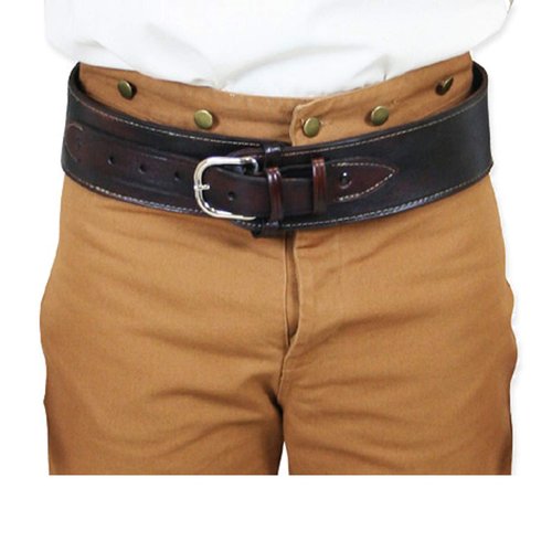 Historical Emporium .44/.45 Cal High-Rider Western Cartridge Belt Plain Leather 40 Brown