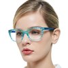 OCCI CHIARI Clear Reading Glasses Women 6.0 Stylish Readers 1.0 1.25 1.5 1.75 2.0 2.25 2.5 2.75 3.0 3.5 4.0 5.0 6.0 (Blue, 6.0)