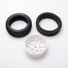 4PCS 1/8 RC Car Tires 17mm Hex Plastic Hub Wheel Rim Rubber Tires for RC 1:8 Off-Road Buggy