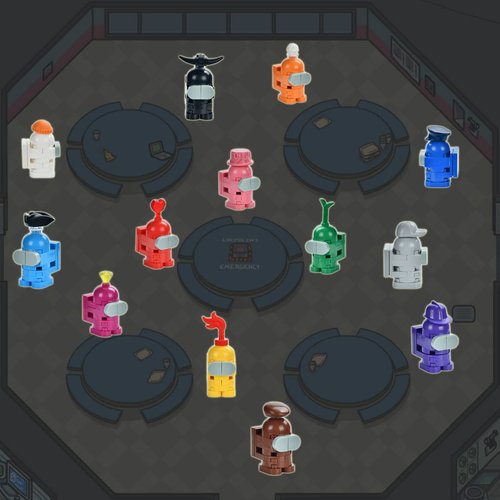 Werewolf Kill Space Kill Game 13 Alien Figures Imposter Building Blocks Toys Space Kill Characters Model Kit Bricks Desktop Dolls Gifts Cake Decoration for Fans Children Kids (195pcs)