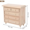 Fippkargo 1:12 Wooden Table Square 8 Button Dollhouse Movement Cabinet Sleeping Cabinet Mini Furniture Solid Wood Miniature Model Beautiful Color Kit Handcraft DIY Model Gift Supplies Accessories