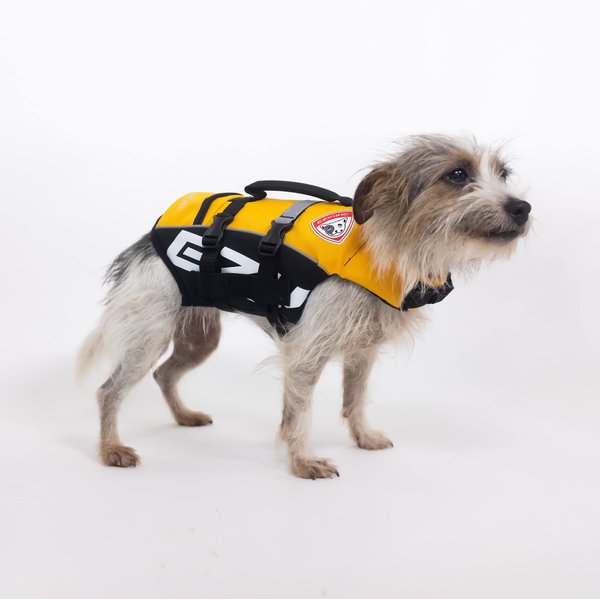 EzyDog Micro Doggy Flotation Device (DFD) for Small Dogs - Premium Adjustable Life Jacket Vest for Dogs Under 15 Pounds - Durable Grab Handle and Reflective Trim for Safety (XX-Small, Yellow)