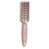 Navaris Vented Hairbrush - Vented Hair Brush with Gel Handle and Wide Set Bristles for Detangling and Styling Wet, Dry, Curly, Thick Hair - Rose Gold