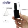 Agidea Empty Nail Polish Bottles with Brush, 15ML Empty Gel Polish Bottles Black, Opaque Square Glass Refillable Fingernail Polish Bottles UV Safe with Mixing Balls & Funnels, Pack of 6