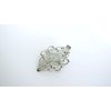 Generic Small silver flower leaves hair alligator clip bridal clip fine thin hair