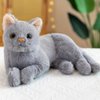 Gadpiparty Stuffed Cats Plush Cat Doll, Realistic Soft Plush Cat Toy for Kids Adults Boys and Girls, Stuffed Animals Cat Doll for Kids Birthday Gift (Grey, 12 Inch) Cat Stuffed Animals