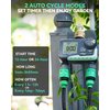 RAINPOINT Water Timer for Garden Hose - Sprinkler Timer with Brass Swivel - Rain Delay/Manual Watering/Automatic Irrigation Controller System Hose Timer Programmable Faucet Timer for Yard, 2 Outlet