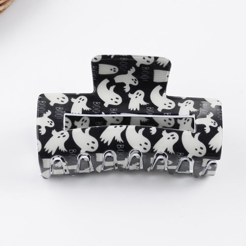 Halloween Claw Clips Ghosts Letter Hair Clips Strong Non-Slip Hair Clips Black Hair Accessories for Women Cute Hair Accessories Claw Clips for Thick Thin Hair Styling Decorate 1Pcs