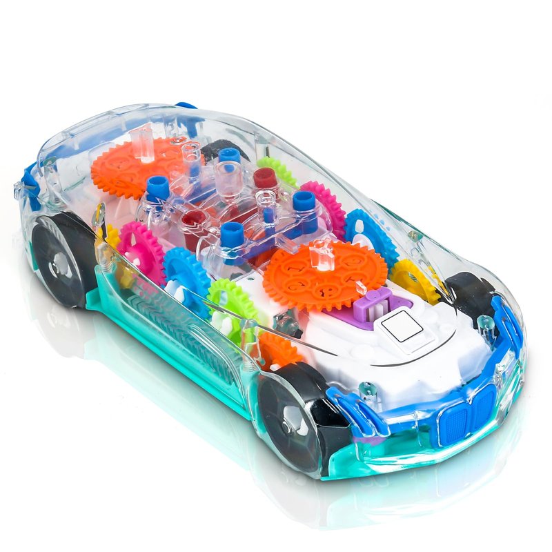 ZHFUYS Light Up Transparent Car Toy for Kids, Sensory Toys for Kid, Toy ...