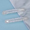 Xerling 2Pcs Sparkly Zircon Crystal Hair Barrettes Women Wedding Rhinestone Hair Styling Pins Silver Hair Clips Hairpins Decorative Hair Jewelry for Girls