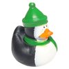 Cool Winter Antarctica Penguin in Santa Hat Rubber Ducks (2") Standard Size. (12 Pack) Cute Duck Bath Tub Pool Toys. (Penguin Rubber Duckies)