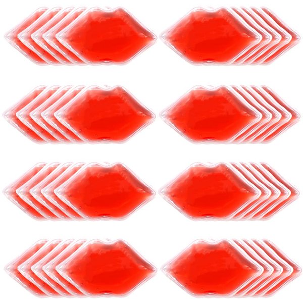 Ice Pack for Lip Filler, Lip Ice Pack Bulk Small Ice Pack for Mouth, Injections, Injuries, Bruises (40 count Red)