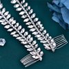 Wedding Hair Comb Bridal Headbands Rhinestones Headpieces Crystal for Brides Bridesmaids Women Hair Accessories (Silver)