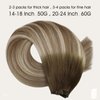 Full Shine Weft Hair Extensions Human Hair 20 Inch Hand Tied Hair Extensions Real Human Hair 60G Blonde Sew In Hair Extensions For Women Hair Extension Wefts Human Hair