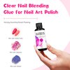 AIJIMEI Solid Nail Gel Polish with Nail Glitter & Nail Blending Glue Kit 3in1 Solid Cream GelPolish with Nail Blending GlueGel for DIY NailArt Design GelNail Polish Thinner