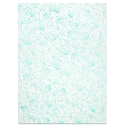 Gift Wrap - Shells - Cream/Turquoise
