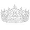 ATODEN Silver Tiara Crown for Women Girls Rhinestone Crystal Princess Queen Crown Full Round Tiara Jewelry Hair Accessories for Bridal Wedding Birthday Party Prom