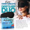 Avinol PM Extra Strength and Dream Elements Sleep Mask | All-in-One Natural Sleep Aid (30 ct) - 100% Pure Mulberry Silk Eye Mask (with Foam Ear Plugs & Anti Snoring Nose Clip) (2 Items)