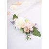 Kercisbeauty Pink and White Cute Hair Comb Prom Girl Floral Headpiece Wedding Brides Bridesmaids Flower Headband Handmade Soft Headband Flower Girl
