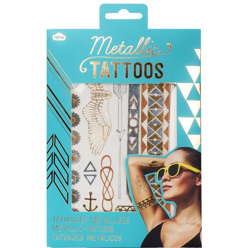 NPW NP20540 temporary tattoos, on size, Gold and Rose Gold