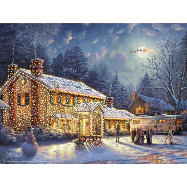 Ceaco - Thomas Kinkade - Holiday Movies - National Lampoons Xmas Vacation - 300 Piece Jigsaw Puzzle