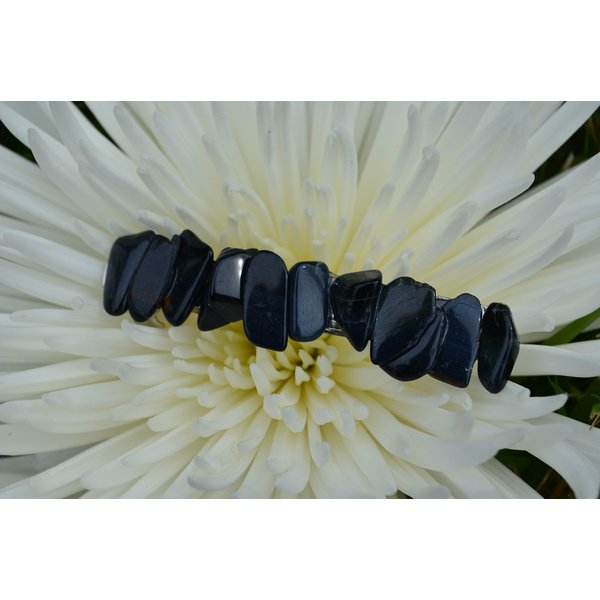 Blue Tiger's Eye Stone French Barrette Hair Clip