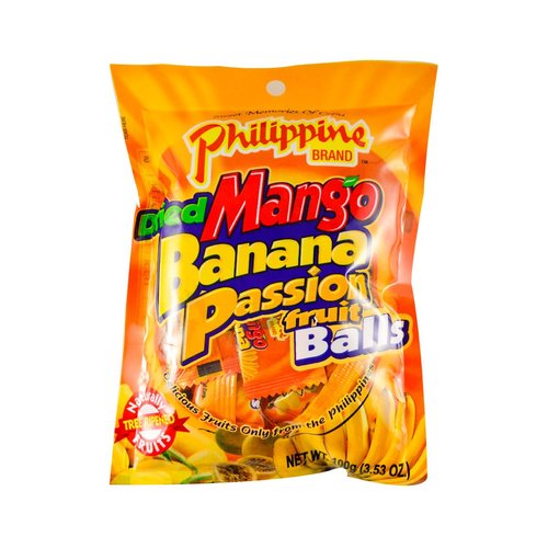 Philippine Dried Mango Banana Passionfruit Balls, 3.5 oz