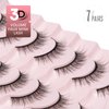 Onlyall Natural Lashes Short Eyelashes Wispy Lashes Natural Look Soft False Eyelashes False Eye Lashes Faux Mink Eyelashes 7 Pairs D2