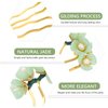 Beaupretty Jade Flower Hair Pins Women Girls Hair Stick Chinese Retro Chignon Pin Hair Chopsticks Hair Styling Hair Making Accessories for Hanfu Costume(Green)