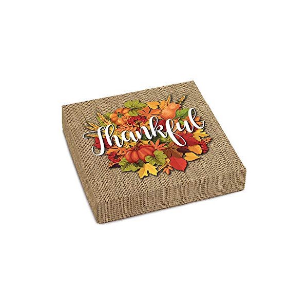 Sugar Free Thankful Autumn Harvest Thanksgiving Gift Box with Assorted Chocolate - made by Diabetic Candy & diabetic friendly chocolates