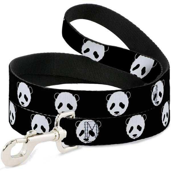 Buckle-Down Pet Leash - Panda Bear Repeat - 4 Feet Long - 1.5" Wide