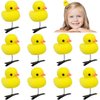 10 Pcs Duck Hair Clips, Yellow Duck Hair Clips for Adults and Children Kawaii Cartoon Duck Hair Accessories for School Home Party Props