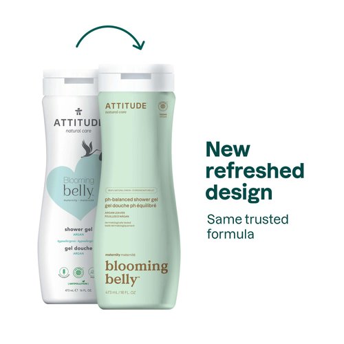 ATTITUDE Pregnancy Body Wash, EWG Verified, Dermatologically Tested, Vegan and Cruelty-free Maternity Products, Argan, 16 Fl Oz