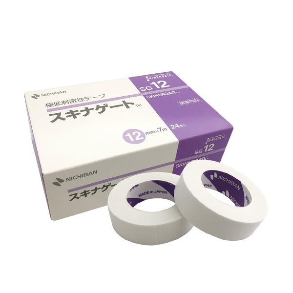 JOVISA JJ NICHIBAN Medical Grade Tape 24 Rolls | White Adhesive Eyelash Tape | Breathable for Eyelash Extension Supplies | 12mm x 7mm