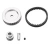 Belt Drive Transmission 12T/30T Gears System for Traxxas 1/10 TRX4 TRX6 RC Car, Metal Timing Belt Pulley No Noise Upgrade Part (Red)