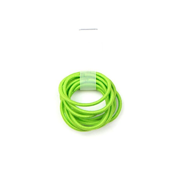 La Tartelette 2.4 cm Elastic Bands Hair Ties Children Rubber hair headbands - 10 Pcs (Pale Green)