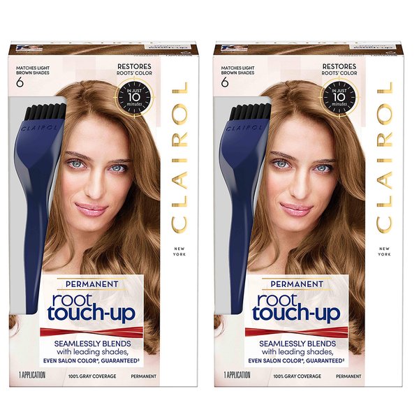Clairol Nice 'n Easy Root Touch-Up, Light Brown #6(Pack of 2)