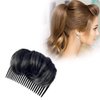 1pc Volume Up Hair Base, Hair Accessories Bump It Up Hairstyle Clip Bun Maker for Women, Volume Insert Hair Bump Up Tool for Short Long Hair DIY (black)