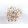 Gold or silver crystal flower hair comb barrette clip bridal clip bridal (Primary color: Silver)