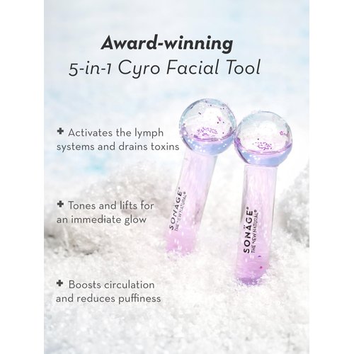 Sonage Baby Frioz Mini Ice Globes | Facial Cooling Globes | Ice Roller for Face Tightens Skin, Reduces Face and Eye Puffiness | 5-in-1 Cryo Facial Tool