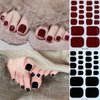 8 Sheets Solid Color Gel Nail Stickers Blue Purple Black Toe Nail Polish Strips Red Pink Green Toenail Stickers Full Nail Wraps Self-Adhesive Yellow Nail Decals Rose Red Nail Supplies for Women Girls